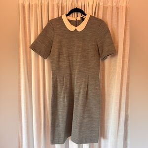 J. Crew Gray Mini Dress with White Collar